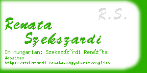 renata szekszardi business card